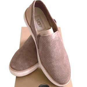 UGG Women 7.5 Adley Leather Suede Slip On Casual Shoes Dusty Rose